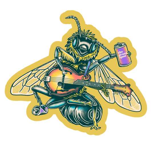 drunk bee sticker