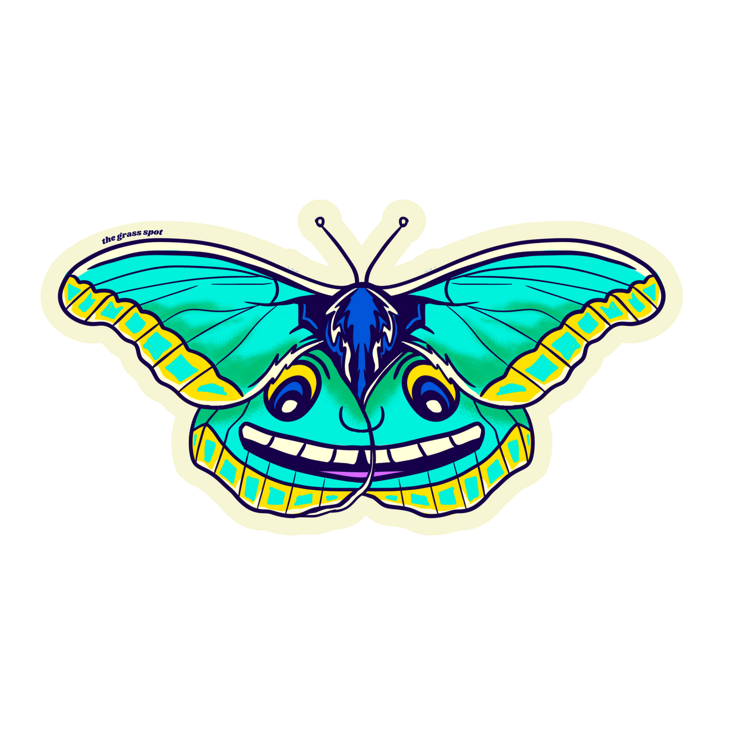 laughing butterfly sticker