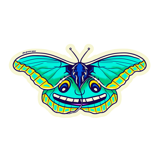 laughing butterfly sticker